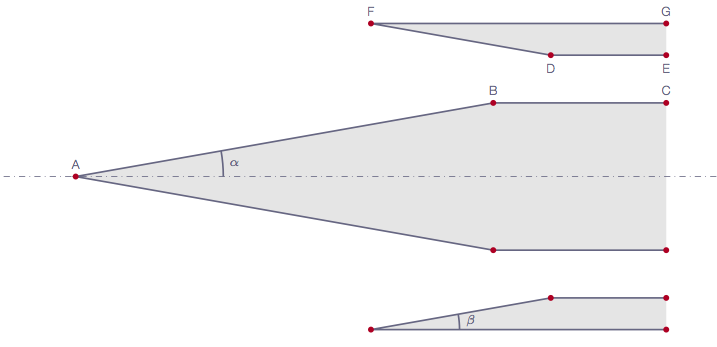 schematic representation of engine intake - coordinates